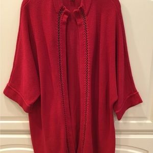 Chico’s Red Cardigan Sz 2 (12-14)